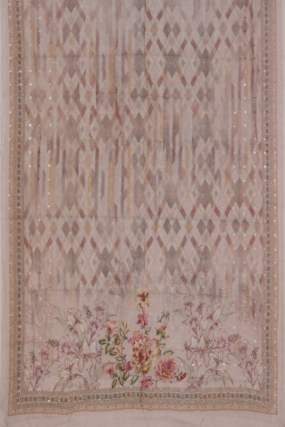 Image of Linen Silk Unstitched Suit Set Fabric (3 Pcs Set)